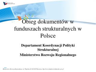 Obieg dokumentów w funduszach strukturalnych w Polsce