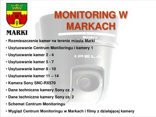 MONITORING W MARKACH