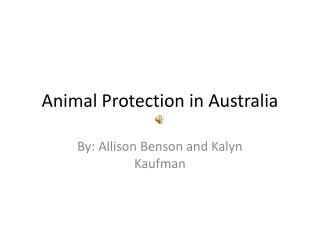 Animal Protection in Australia