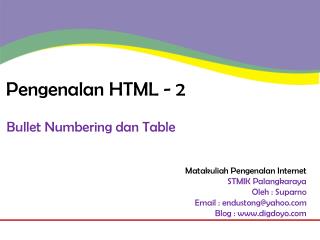 Pengenalan HTML - 2