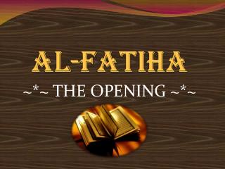 Al- Fatiha