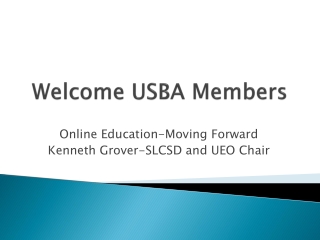 Welcome USBA Members