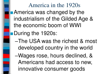 America in the 1920s