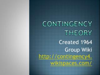 Contingency theory