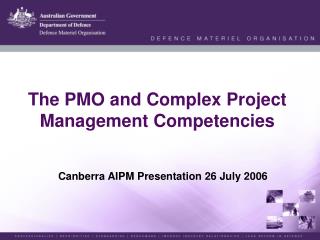 The PMO and Complex Project Management Competencies