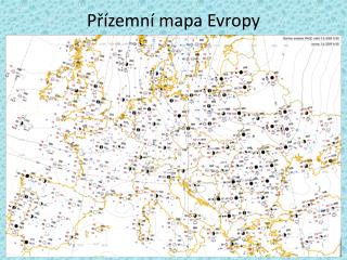 Přízemní mapa Evropy