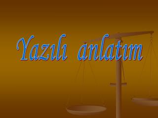 Yazılı anlatım