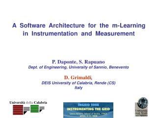 A Software Architecture for the m-Learning in Instrumentation and Measurement