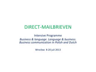 DIRECT-MAILBRIEVEN