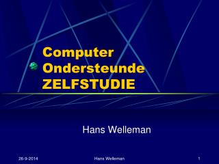 Computer Ondersteunde ZELFSTUDIE