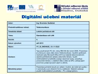 Digitální učební materiál