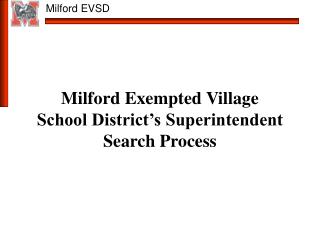 Milford EVSD