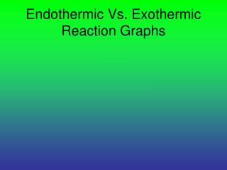 Endothermic Vs. Exothermic Reaction Graphs