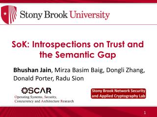 SoK : Introspections on Trust and the Semantic Gap