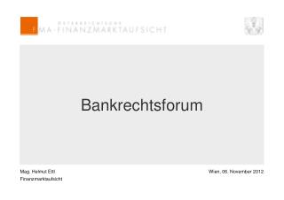 Bankrechtsforum