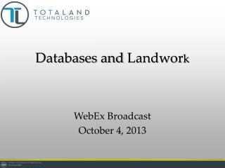 Databases and Landwor k