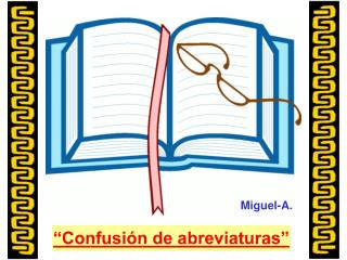 “Confusión de abreviaturas”