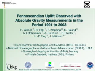 Fennoscandian Uplift Observed with Absolute Gravity Measurements in the Period 1991 to 2003