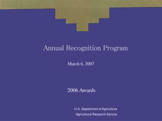 Annual Recognition Program