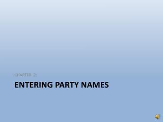 Entering party names