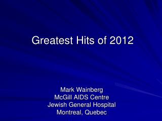 Greatest Hits of 2012