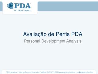 Avaliação de Perfis PDA Personal Development Analysis