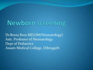 Newborn screening