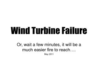 Wind Turbine Failure