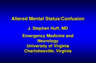 Altered Mental Status/Confusion