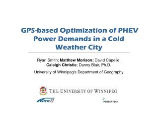 GPS-based Optimization of PHEV Power Demands in a Cold Weather City