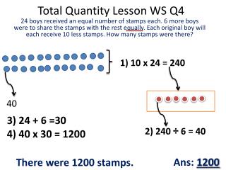 Total Quantity Lesson WS Q4