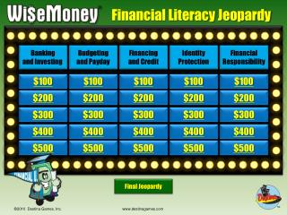 Financial Literacy Jeopardy