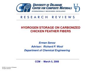 HYDROGEN STORAGE ON CARBONIZED CHICKEN FEATHER FIBERS