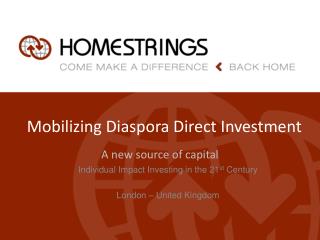 Mobilizing Diaspora Direct Investment