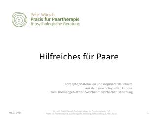 Hilfreiches für Paare