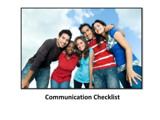 Communication Checklist