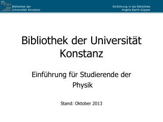 Bibliothek der Universität Konstanz