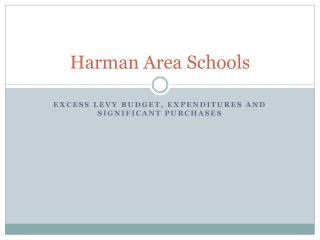 Harman Area Schools
