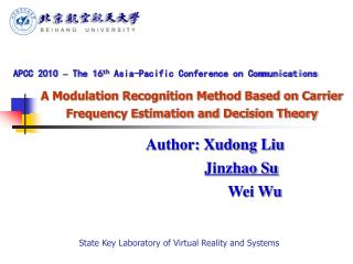 A Modulation Recognition Method Based on Carrier Frequency Estimation and Decision Theory