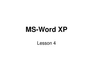 MS-Word XP