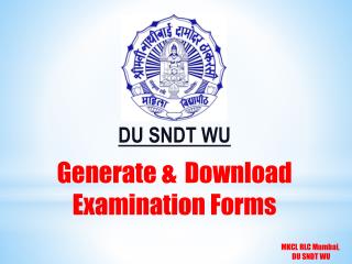 Generate &amp; Download Examination Forms