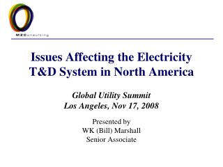 Issues Affecting the Electricity T&amp;D System in North America