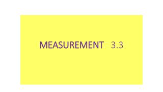 MEASUREMENT 3.3