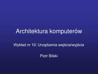 Architektura komputerów