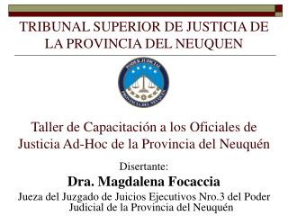 TRIBUNAL SUPERIOR DE JUSTICIA DE LA PROVINCIA DEL NEUQUEN