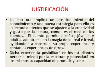 JUSTIFICACIÓN