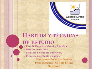 Hábitos y técnicas de estudio