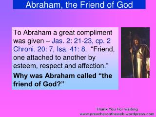 Abraham, the Friend of God