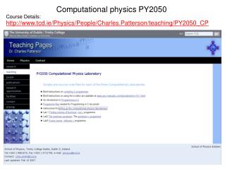 Computational physics PY2050