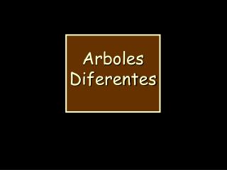 Arboles Diferentes